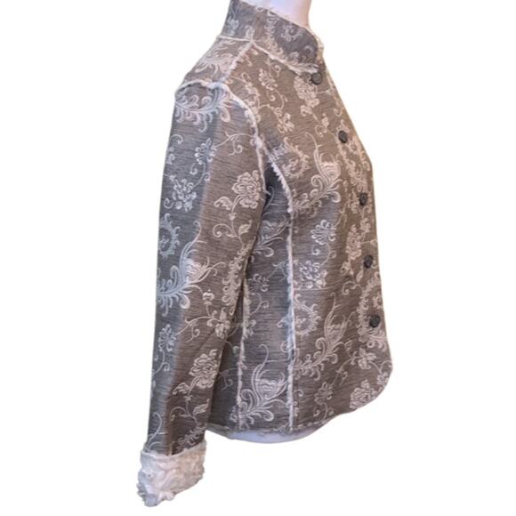 Chico’s Sherpa Lined Embroidered Jacket, romantic, elegant, classic, artisanal - Picture 2 of 8